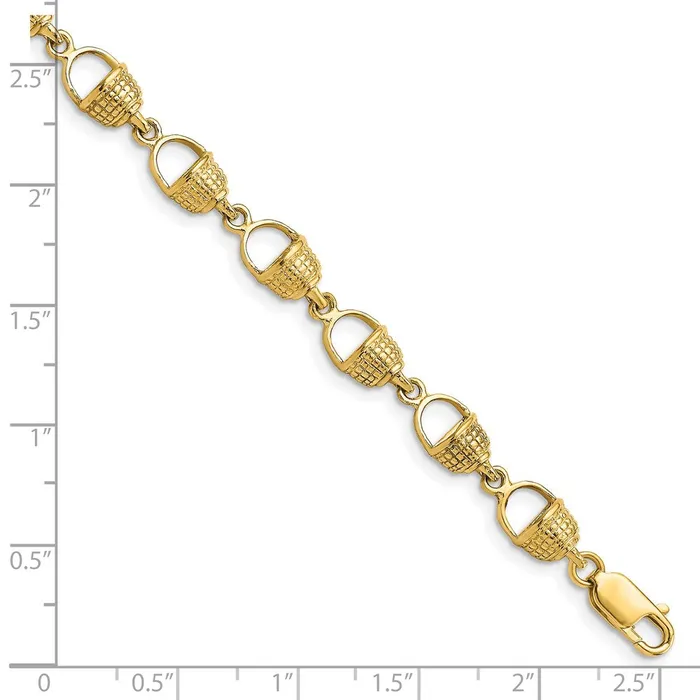 WB Choice Jewelry Bracelets 14k Nantucket Basket BraceletWBCFB1707725 WB Choice Jewelry Bracelets 14k Nantucket Basket BraceletWBCFB1707725