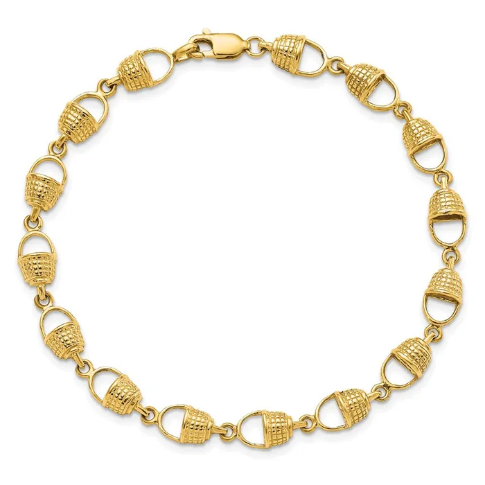 WB Choice Jewelry Bracelets 14k Nantucket Basket BraceletWBCFB1707725 WB Choice Jewelry Bracelets 14k Nantucket Basket BraceletWBCFB1707725