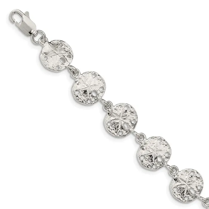 WB Choice Jewelry Bracelets Sterling Silver Sand Dollars BraceletWBCQA327 WB Choice Jewelry Bracelets Sterling Silver Sand Dollars BraceletWBCQA327