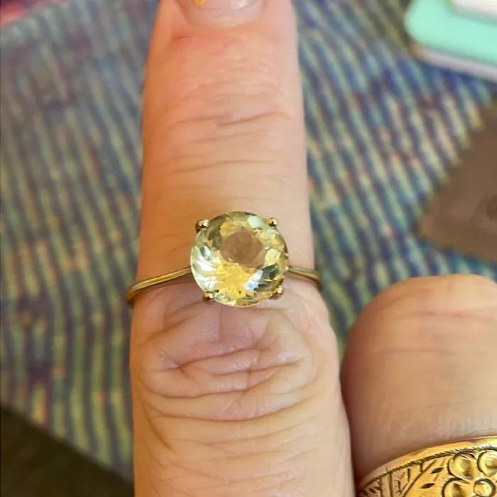 Love Vintage Paris PreStyled Sets Citrine Solitaire 9k Gold Vintage