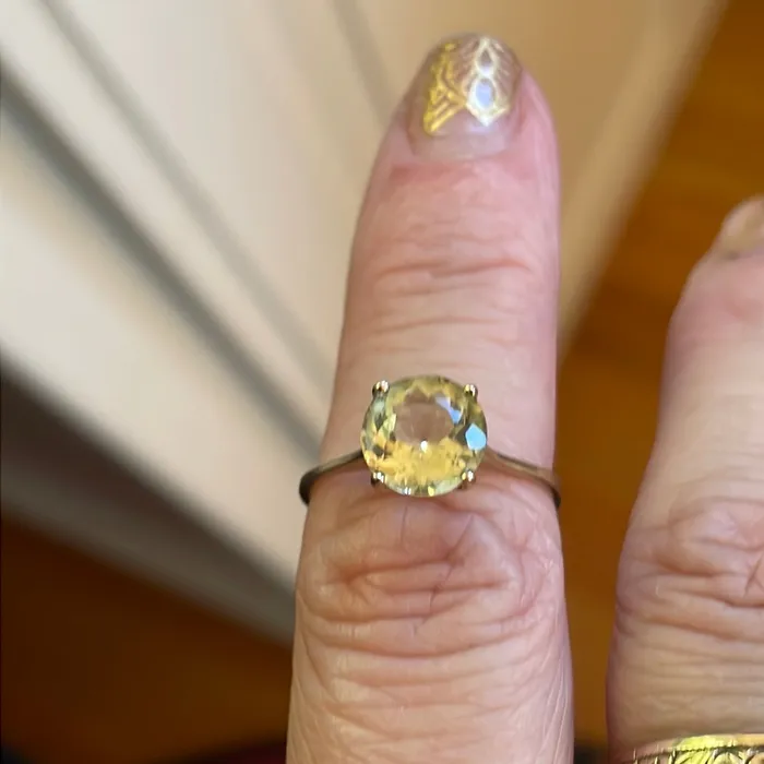 Love Vintage Paris PreStyled Sets Citrine Solitaire 9k Gold Vintage