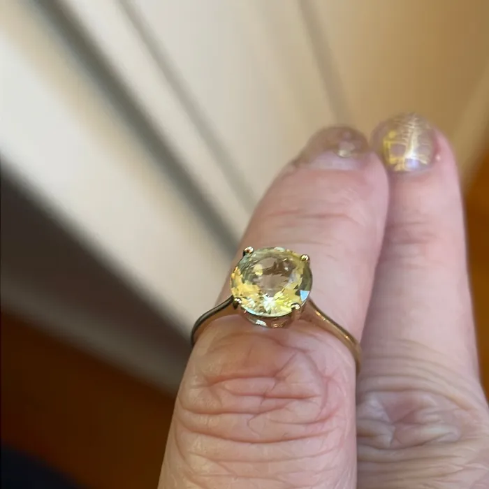 Love Vintage Paris PreStyled Sets Citrine Solitaire 9k Gold Vintage