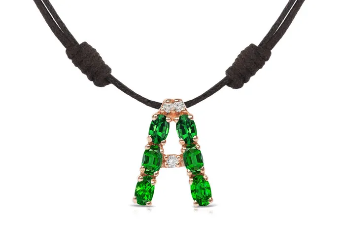 Necklaces Albert Hern Pendant Letter A Initial 18kt Gold