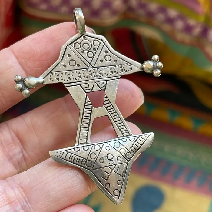 Necklaces Engraved Silver Pendant Sterling Silver Vintage Vintage Paris Jewelry