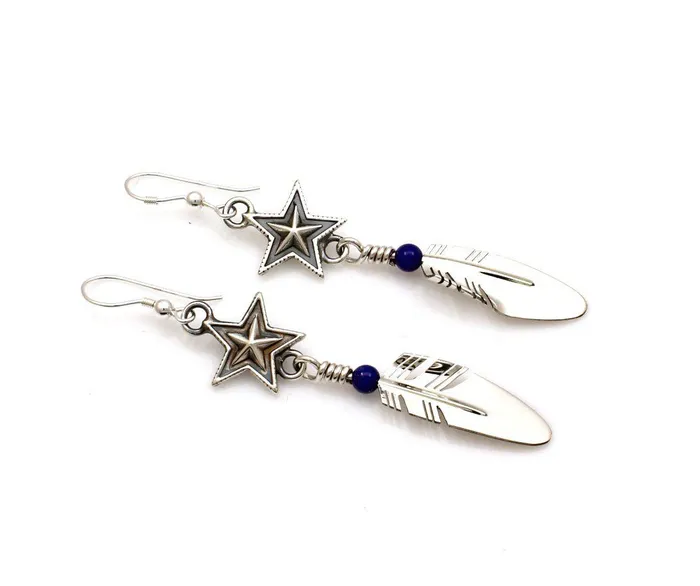 Small Star Feather Earrings Ray Tracey Cody Sanderson Earrings