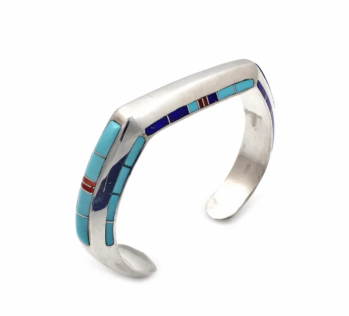 Triangular Edge Inlay Bracelet Ben Nighthorse Bracelets