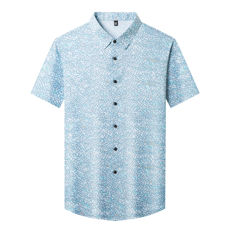 Chemises   | Chemise Manches Courtes Homme Chemise Manches Courtes Microprint