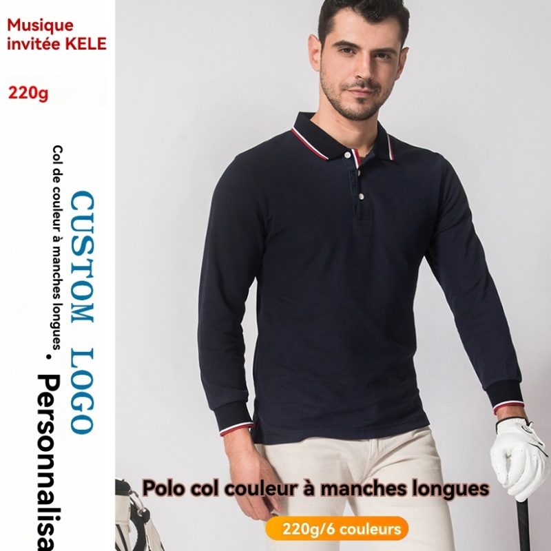 Polos   | Polo Homme Manches Longues Jersey